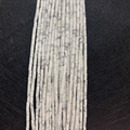 Perles de marbre blanc poli avec veines grises, perles tubes de 2x4 mm pour bijoux DIY - 2x4mm (1 Rangée) / Texture Marbrée Blanche (N° 29)
