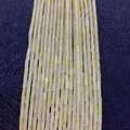 Perles cylindriques en pierre impériale jaune clair pour création de bijoux DIY - 2x4mm (1 Rangée) / Jaune Pâle (N° 30)