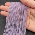 Polished lavender purple cat eye beads 2mm-3mm faceted loose stone strands for jewelry - No. 8 (Light Purple)