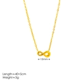 18k gold plated stainless steel infinity necklace with sparkling zircon pendant - 18K Gold / Infinity