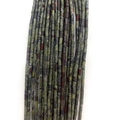 Perles cylindriques en pierre impériale 2x4mm vert et rouge pour la création de bijoux - 2x4mm (1 Rangée) / Entrelacé Vert et Rouge (N° 40)