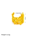 Bracelet jon jonc multicouche réglable avec boucle en U en acier inoxydable plaqué or 18 carats - Bague en Or