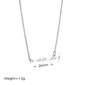 Minimalistische 18k vergoldete Halskette mit mama-Schriftzug und feiner Kette - Silber + Verbundene Buchstaben + Halskette