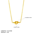 Minimalistische 18K Goldknoten Halskette mit Maßen und verstellbarer Kette - Halskette / Gold Halskette