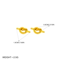 Elegante goldene Knotenstecker für Damen mit den Maßen 1,9 cm Breite und 0,8 cm Höhe - Goldene Ohrringe