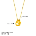 Detailansicht der ineinandergreifenden Goldherz-Anhänger mit Maßen 1,6cm und 1,0cm - Große und Kleine Herz-Halskette / Gold Halskette