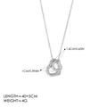 Detail der verschlungenen Herzanhänger mit verstellbarer O-Kette aus Edelstahl - Große und Kleine Herz-Halskette / Silber Halskette