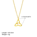 Collar con colgante Triquetra dorado, perla blanca y cadena ajustable para mujer - Collar