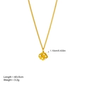 Gold stainless steel ocean shell pendant necklace with five small pearls for women - Small Scallop Artificial Pearl (Curb Chain Necklace)