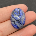 Ovale 18x25mm natuursteen cabochon in blauw marmeren textuur voor DIY-sieraden ringen - Lapis Lazuli (Nr. 3)