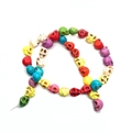 Multi-color skull shaped turquoise stone beads for DIY jewelry making in various vibrant hues - Skull Shape / 6X8mm