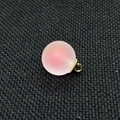 Matte pink 16mm acrylic ball pendant with gold metal ring for DIY jewelry making - 16mm / Pink