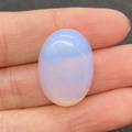 Ovale lichtblauwe maansteen cabochon met glad gepolijst oppervlak voor sieraden - Opaal / 18x25mm