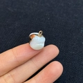 Irregular white shell pendant with gold plating for DIY necklaces and earrings - White