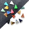 Pierres de guérison coniques polies en turquoise œil de tigre et agate pour bijoux - 8X10mm / Cône / Couleur aléatoire