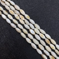 Natural white shell oval rice-shaped beads strands for DIY jewelry making - Rice Shape 5x11mm