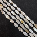Natural marquise mother of pearl shell beads with iridescent luster for DIY jewelry - Marquise 9x18mm