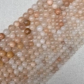 Natural orange moonstone loose beads in various sizes for DIY jewelry making - Mini / Pink Aventurine