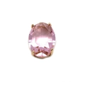 Roze ovale kristallen hanger met gouden vierklauwszetting voor DIY-sieraden - Roze / 13x20mm (20 Stuks/verpakking)