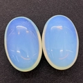 Oval opal cabochon stone 30x45mm with blue glow effect for DIY jewelry making - Opal / Oval Style