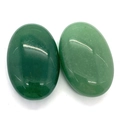 Aventurine verte ovale polie en teintes foncées et claires pour bijoux artisanaux - Aventurine Verte / Style Ovale