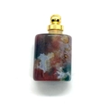 Lapis lazuli stone perfume bottle pendant with gold metal cap for DIY necklaces - Multicolor Agate Style (17) / Gold