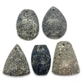 Fünf verschiedene natürliche Achatstein-Anhänger für die DIY-Schmuckherstellung - Chrysanthemen-Jade Set (034)