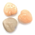Pietre naturali a forma di cuore lucide in toni pesca e grigio per gioielli fai-da-te - 30x30mm / Pink Orange Gray Brown Style (12)