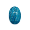 Oval polished blue chrysocolla stone cabochon for jewelry making and DIY crafts - 1 Piece (20x30mm) / Blue Veined Stone (No. 5)