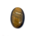 Polished oval tiger's eye stone cabochon for DIY jewelry making with golden brown textures - 1 Piece (20x30mm) / Tiger's Eye