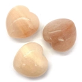 Set di 3 pietre naturali di quarzo rosa a forma di cuore per gioielli fai-da-te - 30x30mm / Pink Calcite Style (35)