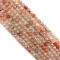 Orange and pink aurora crackle agate round beads for DIY jewelry making material - 6mm / Peach Pink Aurora Crackle (Style 1)
