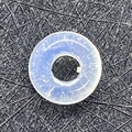 Translucent silicone O-ring bead spacer for jewelry making and necklace DIY projects - Large Hole Style / Opal