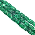 Faceted malachite green natural stone beads in rectangular shape for DIY jewelry making - 8x11x15mm / Malachite