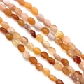 Gefacetteerde ovale kornalijn en agaat kralen voor DIY-sieraden in warme oranje tinten - Ongeveer 25 Stuks / Rode agaat