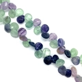 Perles facettées en fluorite naturelle 8x12mm en forme de goutte pour bijoux DIY - 8X12mm / Améthyste
