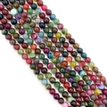 Kleurrijke drakenader agaat ronde kralen voor DIY sieraden maken en armband accessoires - Maat 5