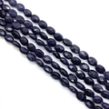 Gefacetteerde ovale blauwe zandsteen kralen met sprankelend goudeffect voor DIY - Ongeveer 25 Stuks / Blauwe zandsteen