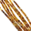 Natuurlijke sardonyx agaat ronde kralen in oranje en bruin voor DIY-sieraden maken - Maat 6
