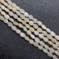 Gefacetteerde ovale tijgeroog kralen in crème wit voor DIY kettingen en sieraden - Ongeveer 25 Stuks / Gebroken Wit Edelsteen Stijl (17)
