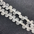 Perles facettées en quartz clair naturel en forme de cœur pour bijoux DIY et artisanat - 8X12mm / Cristal blanc