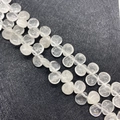Polished heart-shaped white quartz natural stone beads for DIY jewelry making - 10x12mm / White Crystal
