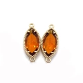 Goldene facettierte Naturstein-Anhänger für die DIY-Schmuckherstellung Zubehör - Größe 10 / 9x22mm (50 Stück/packung)