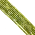 Natural lemon jade stone cylinder beads 4x13mm for DIY jewelry necklace making - 4x13mm / No.31 ai-Pea Green Xiuyan Jade