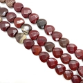 Gefacetteerde hartvormige rode jaspis natuursteen kralen voor DIY sieraden maken - 10x10x5mm (ca. 20 stuks) / Regenboog Steen