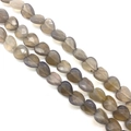 Faceted heart-shaped natural stone beads in translucent grey-purple for DIY jewelry - 10x10x5mm (Approx. 20 Pieces) / Grey Agate