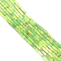 Green natural stone column beads 4x13mm for DIY jewelry with unique spot textures - 4x13mm / No. 4 (Light Green)