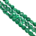 Faceted heart-shaped malachite stone beads for DIY jewelry making in deep green color - 10x10x5mm (Approx. 20 Pieces) / Malachite