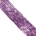 Rectangular purple natural stone tube beads with marble texture for DIY jewelry making - 4x13mm / No. 5 (Light Purple)