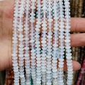 Abacus shaped opal white glass loose beads for DIY jewelry making and necklace crafts - 4x6mm Approx 96 Pcs / Opal